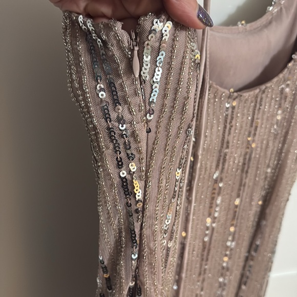 Anthropologie Metallic Fringe Mini Dress - Picture 8 of 8